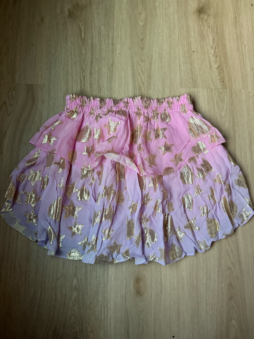LoveShackFancy Stars Mini Skirt Sz M - Picture 3 of 5